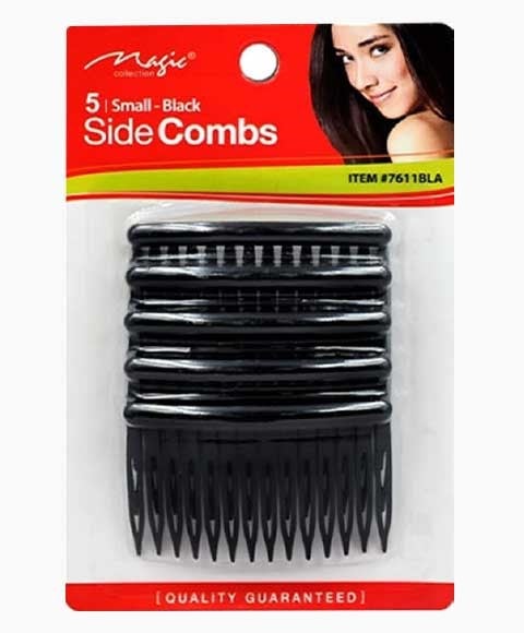 MAGIC COLLECTION SIDE COMBS SMALL 7611 BLACK