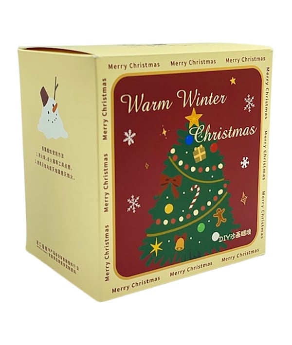 WARM WINTER CHRISTMAS DIY CANDLE SAND PAINTING 