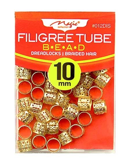 MAGIC COLLECTION FILIGREE TUBE BEAD 012DIS GOLDEN 