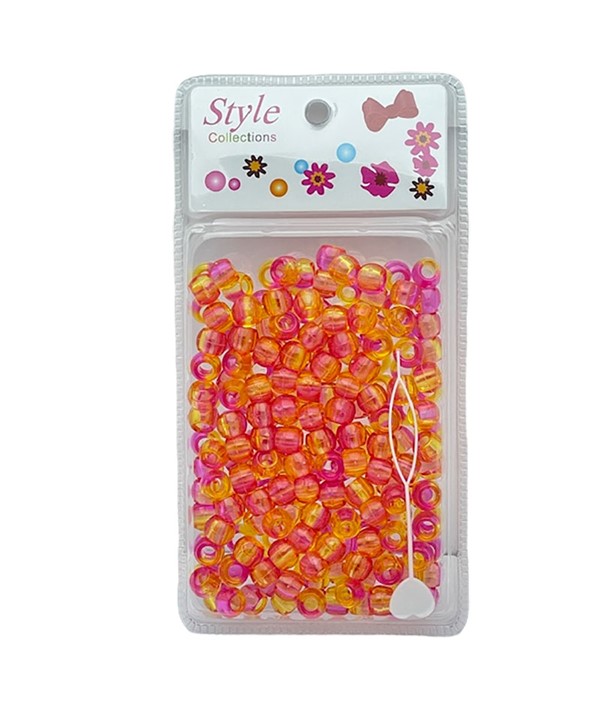 STYLE COLLECTION HAIR BEADS BD019 PINK AND YELLOW 