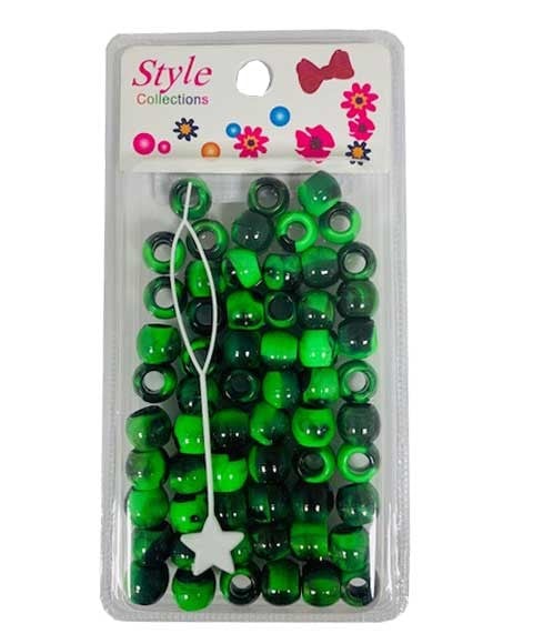 STYLE COLLECTION PATTERN BEADS BD012 BLACK AND GREEN 