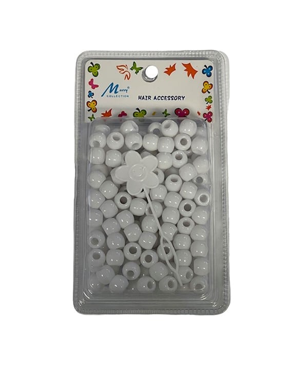 HAIR ACCESSORY BEADS B200WHI 