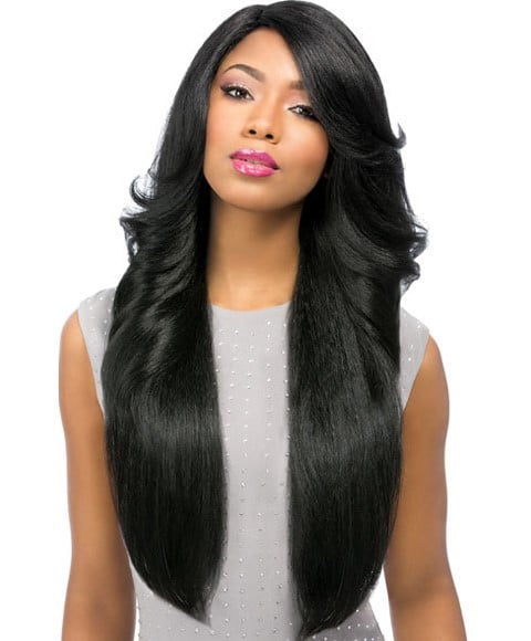 EMPRESS SYN PERM WEDGE CUSTOM LACE FRONT EDGE WIG 