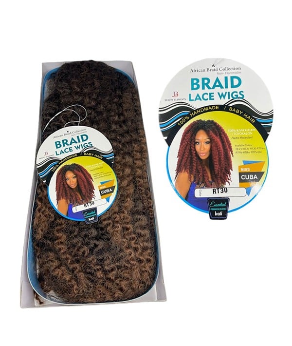 KALI ESSENTIAL SYNTHETIC MISS CUBA BRAID LACE WIG 