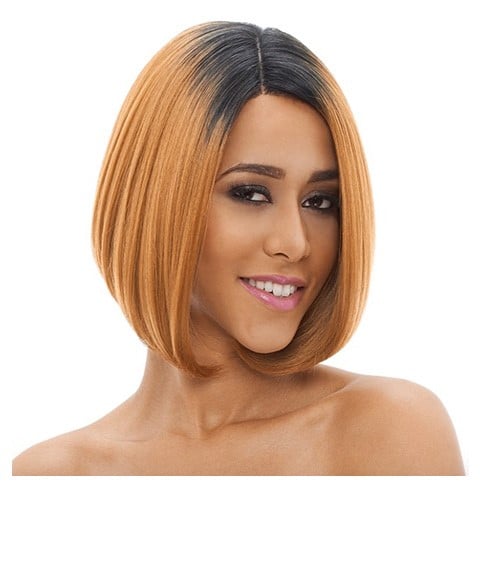 NATURAL SUPER FLOW DEEP PART SYN LADY LACE WIG 
