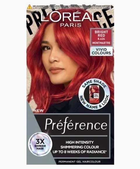 PREFERENCE HIGH INTENSITY PERMANENT GEL HAIR COLOUR BRIGHT