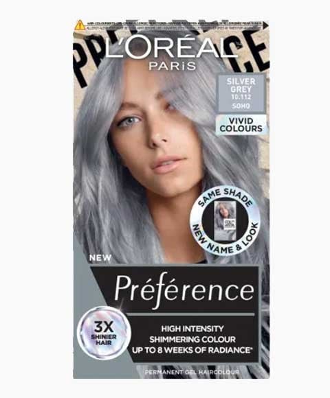 PREFERENCE HIGH INTENSITY PERMANENT GEL HAIR COLOUR SILVER