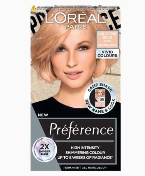 PREFERENCE HIGH INTENSITY PERMANENT GEL HAIR COLOUR LIGHT