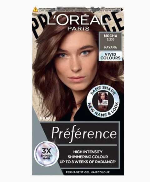 PREFERENCE HIGH INTENSITY PERMANENT GEL HAIR COLOUR MOCHA