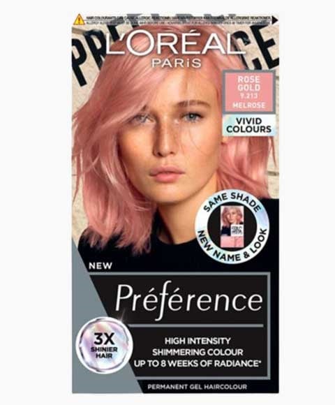 PREFERENCE HIGH INTENSITY PERMANENT GEL HAIR COLOUR ROSE G