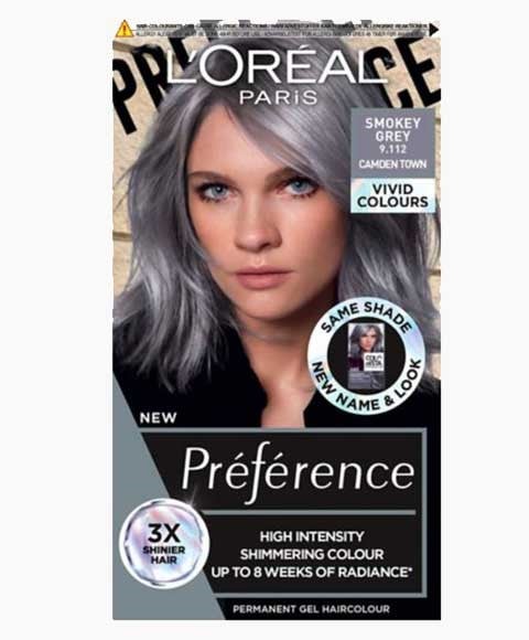 PREFERENCE HIGH INTENSITY PERMANENT GEL HAIR COLOUR SMOKEY