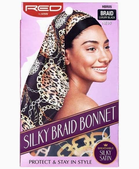 RED BY KISS SILKY BRAID BONNET LUXURY BLACK HBR05 