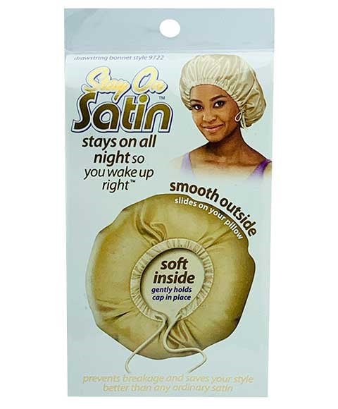 STAY ON SATIN DRAWSTRING BONNET 9722 