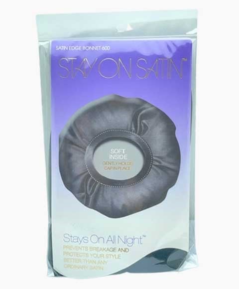 STAY ON SATIN EDGE BONNET 600 BLACK 