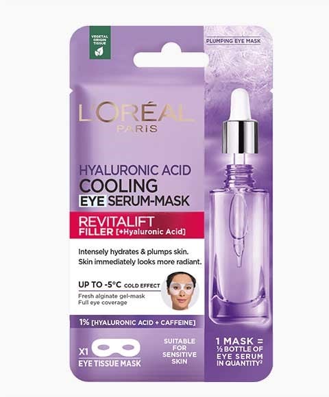 REVITALIFT FILLER HYALURONIC ACID COOLING EYE SERUM MASK 