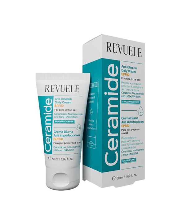 REVUELE CERAMIDE ANTI BLEMISH DAILY CREAM SPF50 