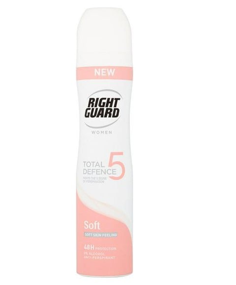 RIGHT GUARD WOMEN TOTAL DEFENCE 5 SOFT ANTIPERSPIRANT  