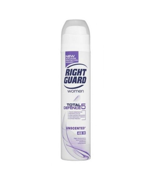 RIGHT GUARD WOMEN TOTAL DEFENCE 5 UNSCENTED ANTIPERSPIRANT