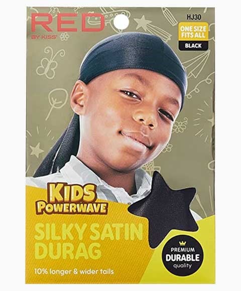 RED BY KISS KIDS POWERWAVE SILKY SATIN DURAG HJ30 