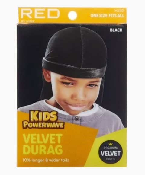 RED BY KISS KIDS POWERWAVE VELVET DURAG HJ33 