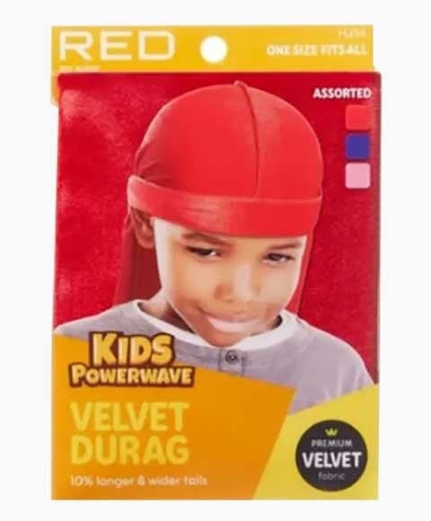 RED BY KISS KIDS POWERWAVE VELVET DURAG HJ34 
