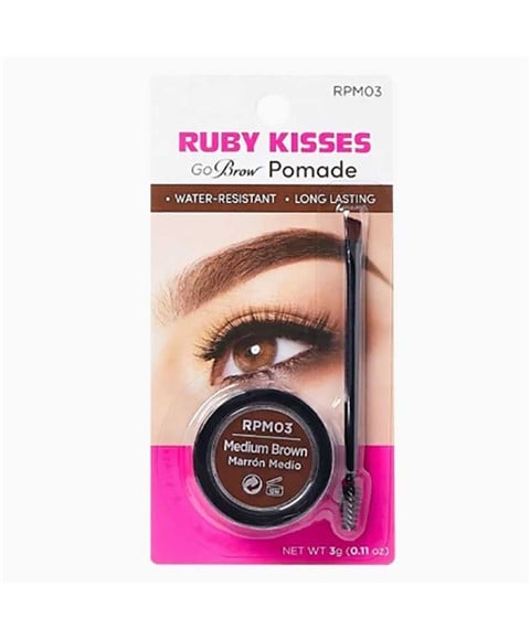 RUBY KISSES GO BROW POMADE RPM03 MEDIUM BROWN 