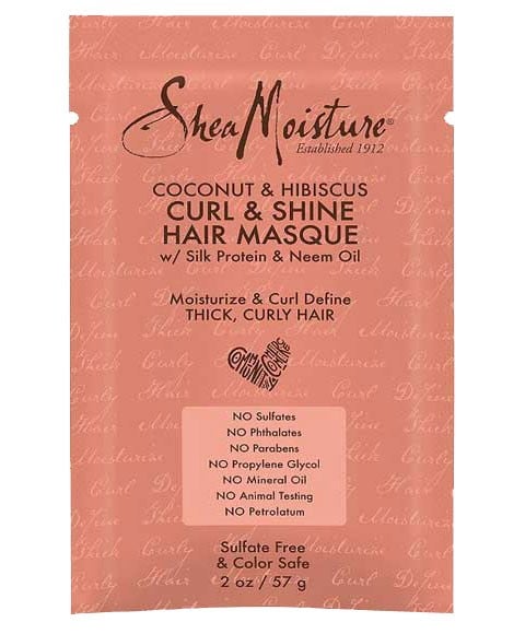 COCONUT AND HIBISCUS CURL AND SHINE HAIR MASQUE SACHET 