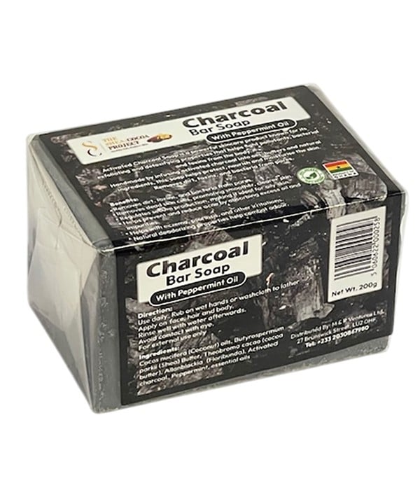 CHARCOAL BAR SOAP WITH PEPPERMINT OIL 