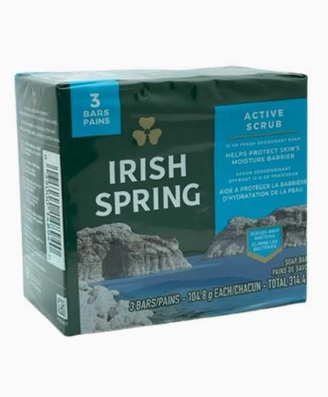 IRISH SPRING ACTIVE SCRUB DEODORANT SOAP 