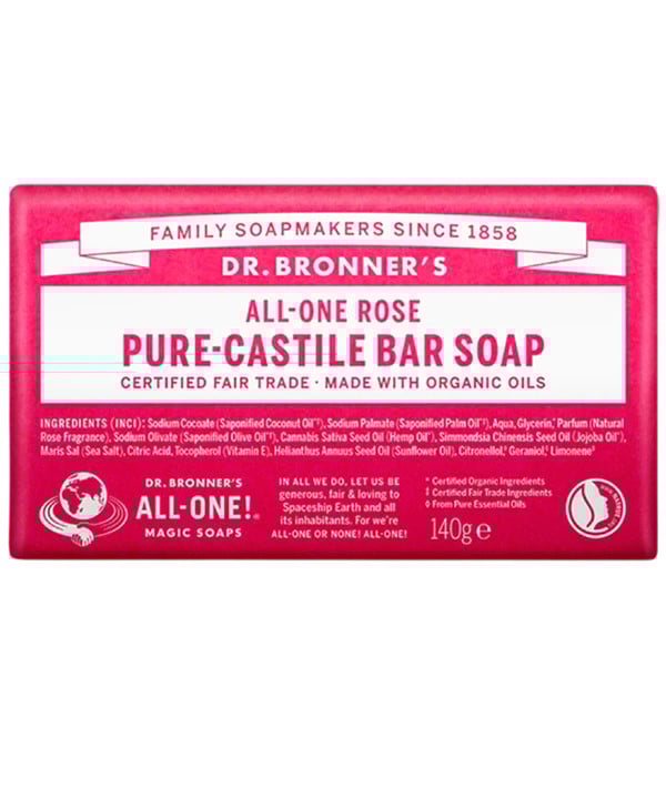 ALL ONE ROSE PURE CASTILE BAR SOAP 