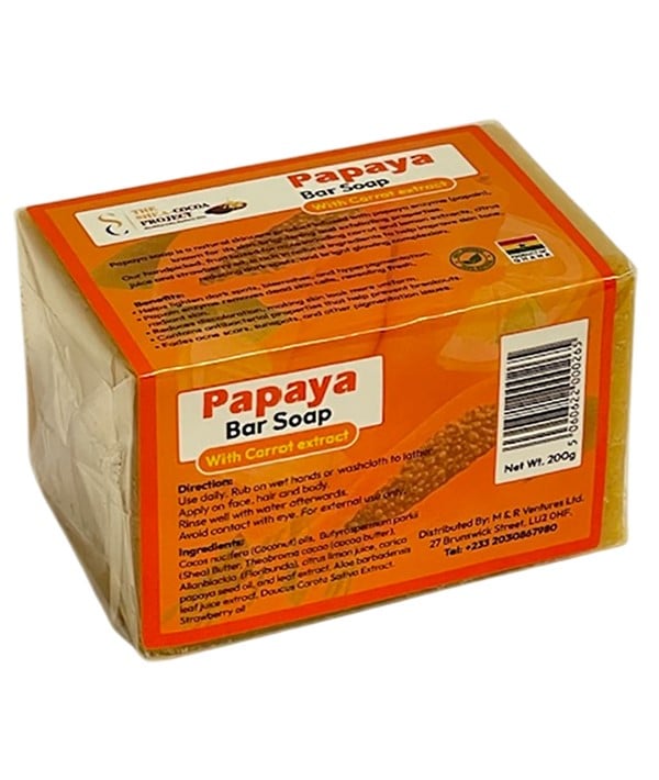 PAPAYA BAR SOAP WITH CARROT EXTRACT 