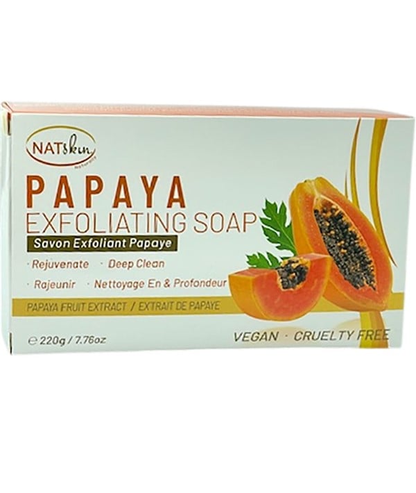 NAT SKIN PAPAYA EXFOLIATING SOAP 