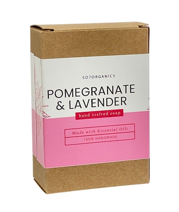 POMEGRANATE AND LAVENDER HAND CRAFTED SOAP 