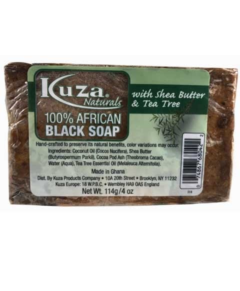 100 PERCENT AFRICAN BLACK SOAP WITH SHEA BUTTER AND TEA TR