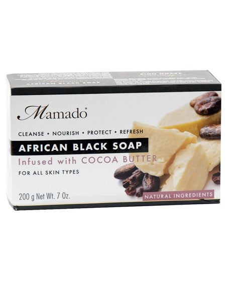 AFRICAN BLACK SOAP INFUSED WITH COCOA BUTTER 