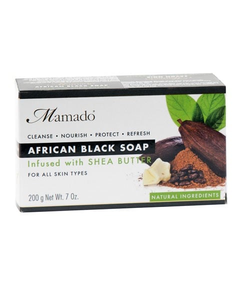 AFRICAN BLACK SOAP INFUSED WITH SHEA BUTTER 
