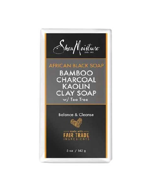 AFRICAN BLACK SOAP BAMBOO CHARCOAL KAOLIN CLAY SOAP 