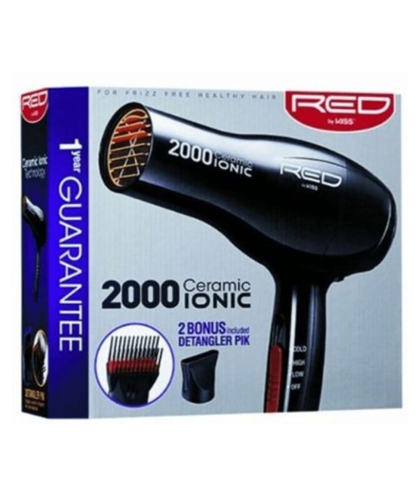 RED BY KISS 2000 CERAMIC ICONIC HAIRDRYER 