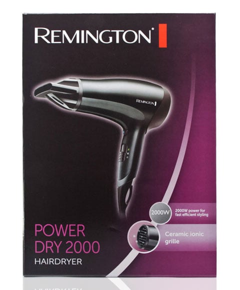 POWER DRY 2000 HAIR DRYER BLACK D3010  