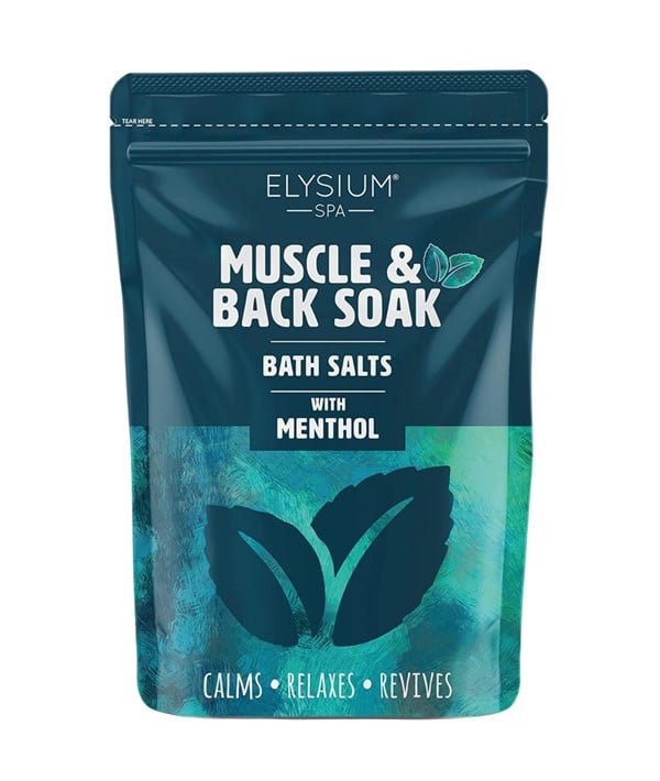 MUSCLE AND BACK SOAK BATH SALTS WITH MENTHOL 