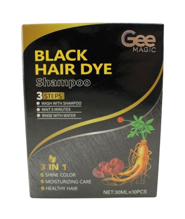 GEE MAGIC BLACK HAIR DYE SHAMPOO 