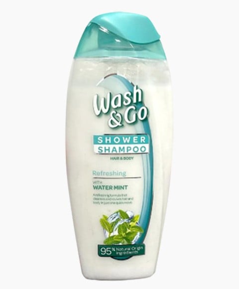 SHOWER SHAMPOO HAIR AND BODY REFRESHING WITH WATER MINT 