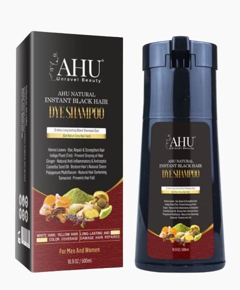 AHU INSTANT BLACK HAIR DYE SHAMPOO 