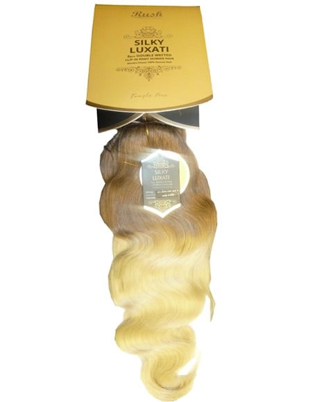 SILKY LUXATI 8PCS DOUBLE WEFTED BODY WAVE CLIP IN REMY HAI