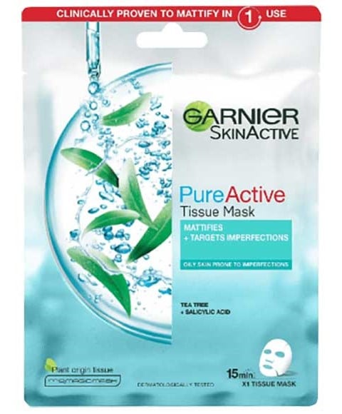 SKIN ACTIVE PURE ACTIVE TEA TREE PLUS SALICYLIC ACID TISSU