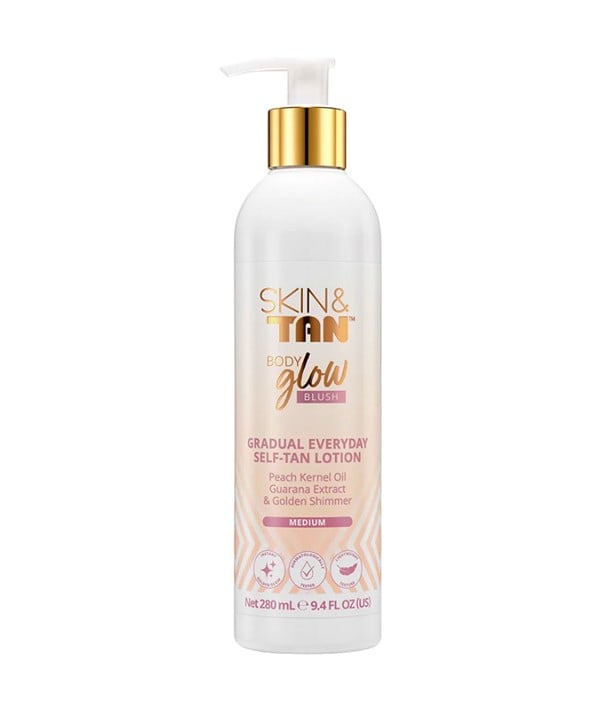 SKINNY TAN BODY GLOW BLUSH GRADUAL EVERYDAY SELF TAN LOTIO
