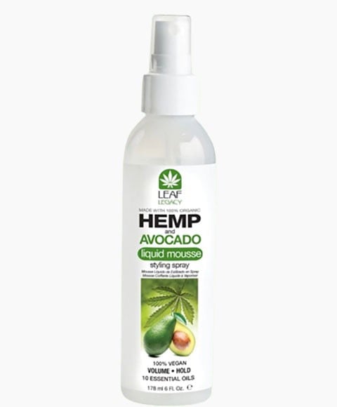 LEAF LEGACY HEMP AND AVOCADO LIQUID MOUSSE STYLING SPRAY 