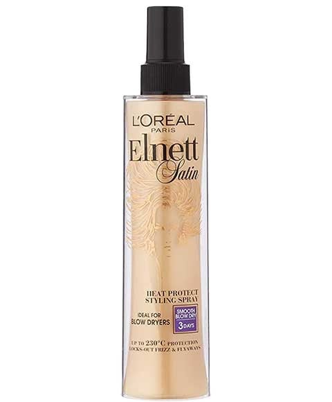 ELNETT SATIN STRAIGHT HEAT PROTECT STYLING SPRAY  