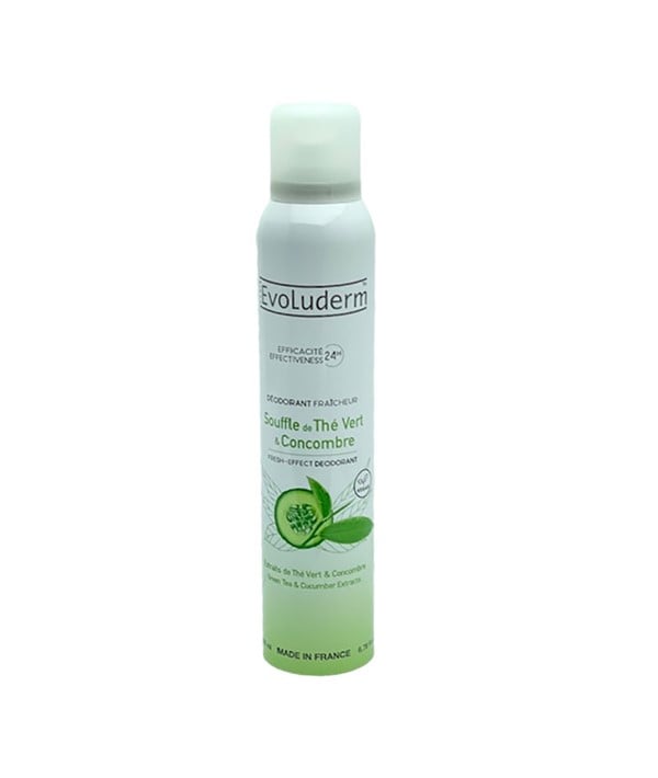 EVOLUDERM GREEN TEA AND CUCUMBER DEODORANT SPRAY 