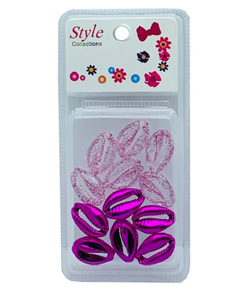 STYLE COLLECTION 2 TONE SHELL BEADS BD015 PINK 